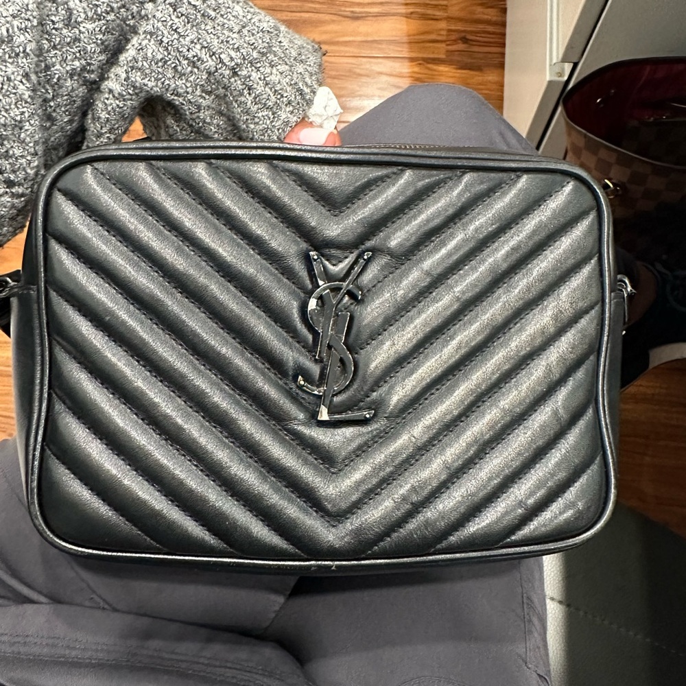 Black leather YSL Cross body bag